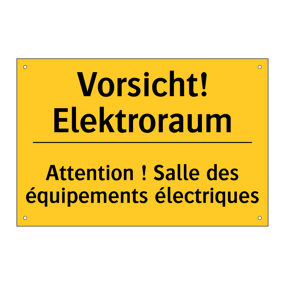 Vorsicht! Elektroraum - Attention ! Salle des équipements /.../