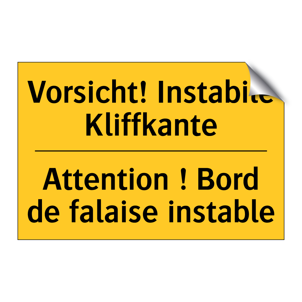 Vorsicht! Instabile Kliffkante - Attention ! Bord de falaise instable /.../