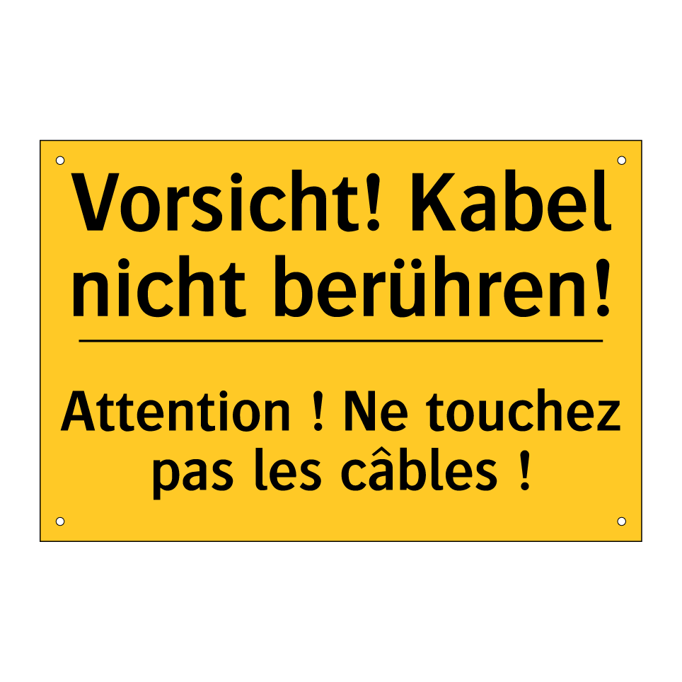 Vorsicht! Kabel nicht berühren! /.../ - Attention ! Ne touchez pas les /.../