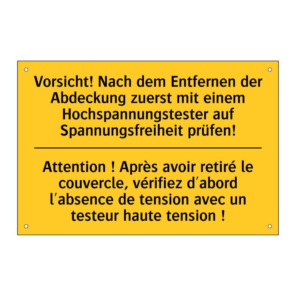 Vorsicht! Nach dem Entfernen der /.../ - Attention ! Après avoir retiré /.../