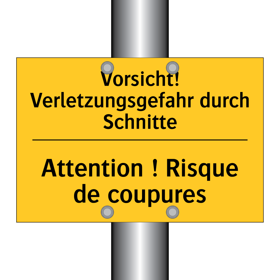 Vorsicht! Verletzungsgefahr durch /.../ - Attention ! Risque de coupures