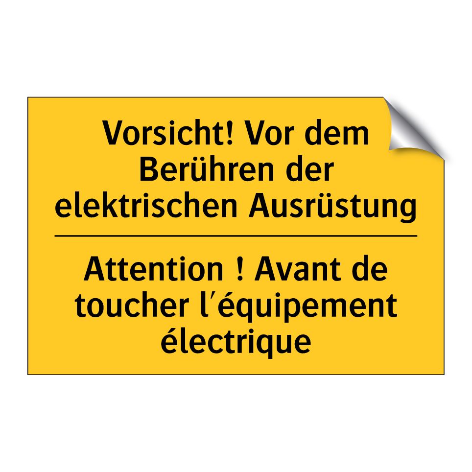Vorsicht! Vor dem Berühren der /.../ - Attention ! Avant de toucher l'équipement /.../