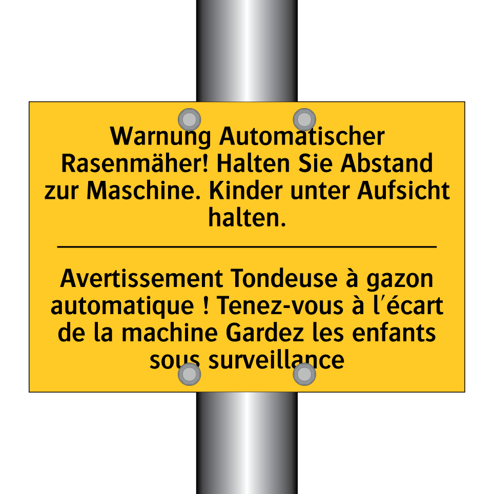 Warnung Automatischer Rasenmäher! /.../ - Avertissement Tondeuse à gazon /.../
