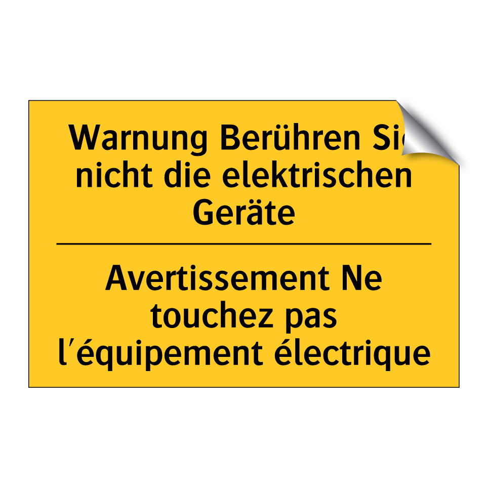 Warnung Berühren Sie nicht die /.../ - Avertissement Ne touchez pas l'équipement /.../