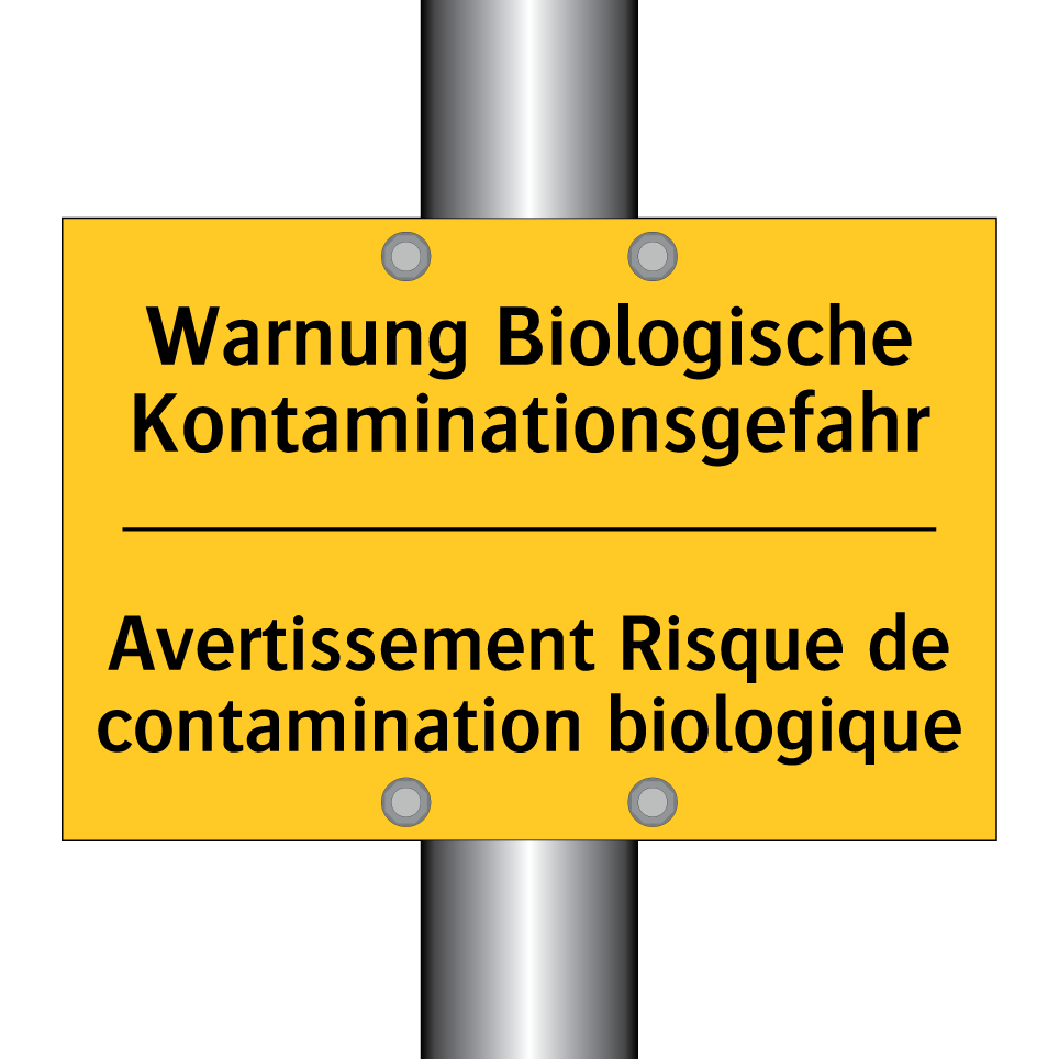 Warnung Biologische Kontaminationsgefahr /.../ - Avertissement Risque de contamination /.../
