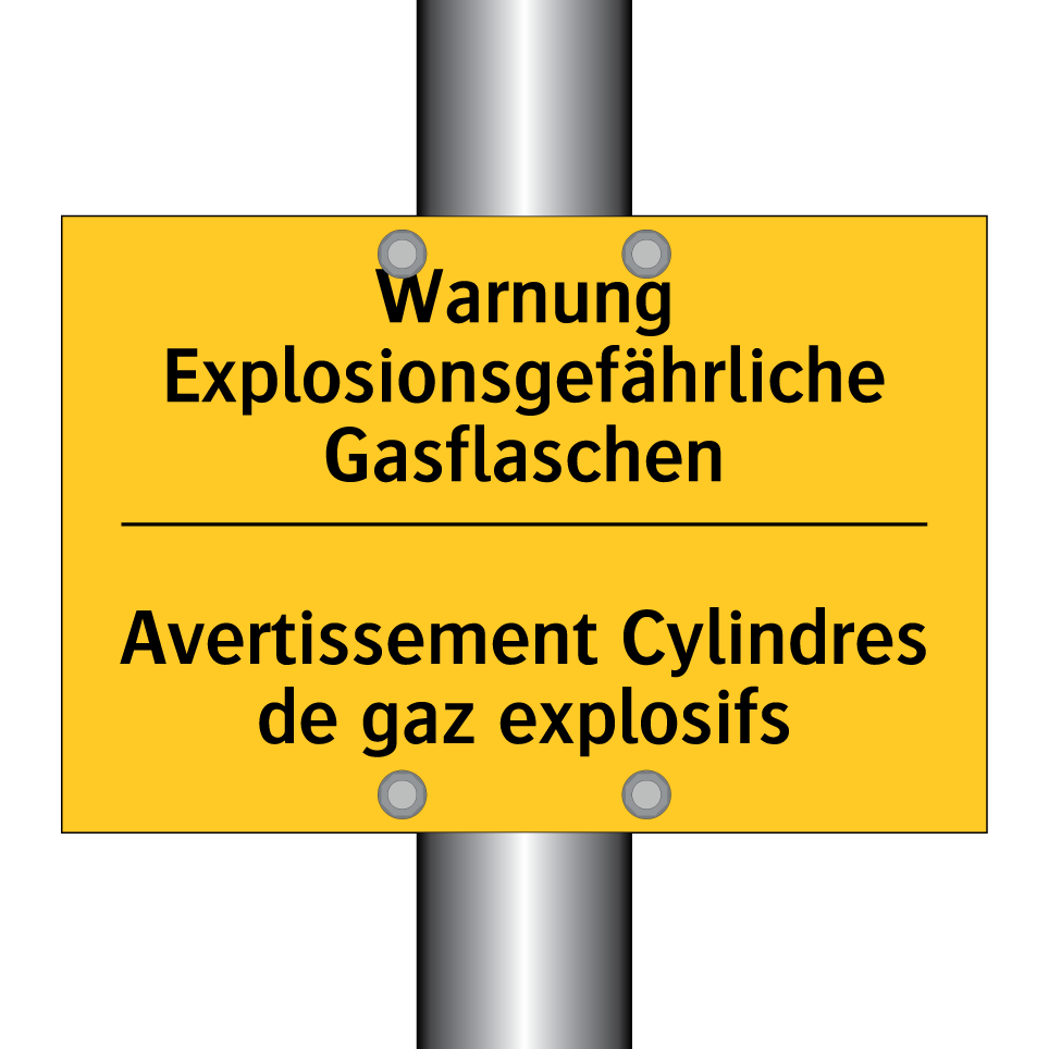 Warnung Explosionsgefährliche /.../ - Avertissement Cylindres de gaz /.../
