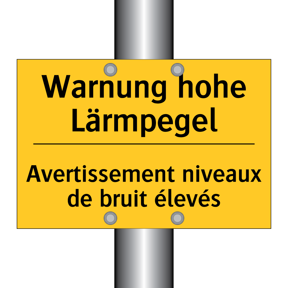 Warnung hohe Lärmpegel - Avertissement niveaux de bruit /.../