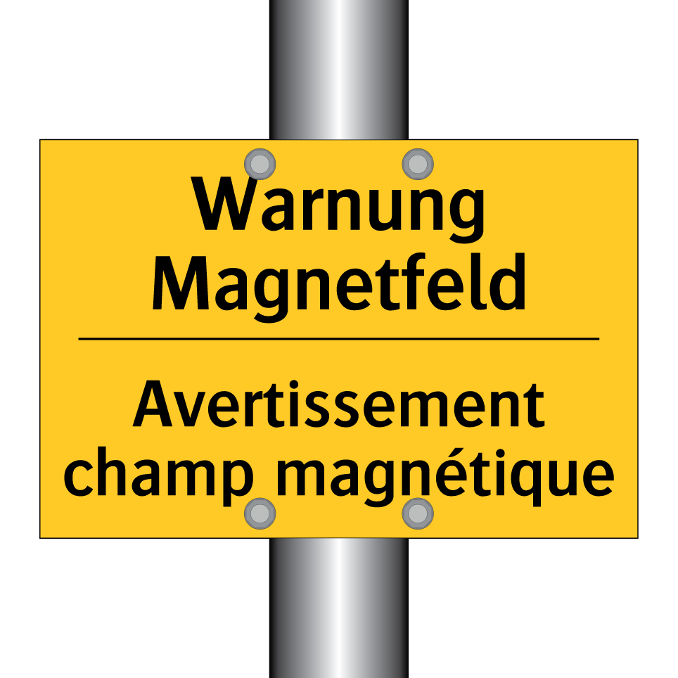Warnung Magnetfeld - Avertissement champ magnétique