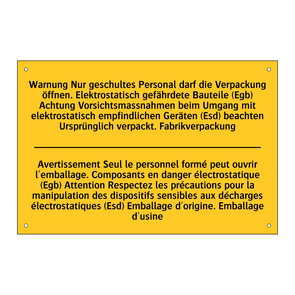 Warnung Nur geschultes Personal /.../ - Avertissement Seul le personnel /.../