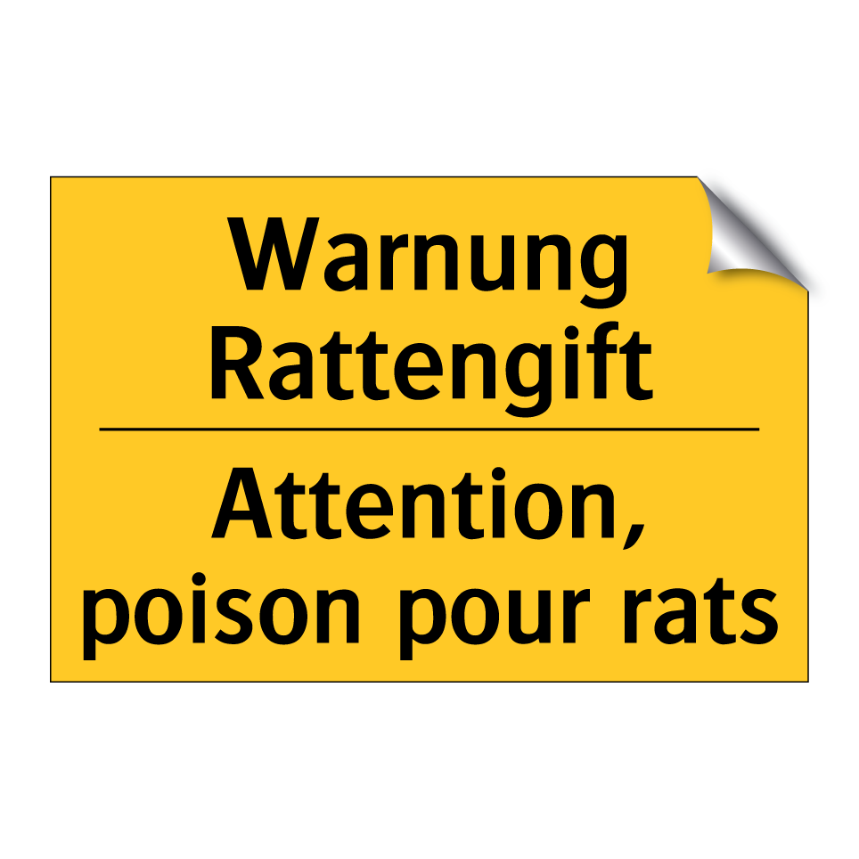Warnung Rattengift - Attention, poison pour rats
