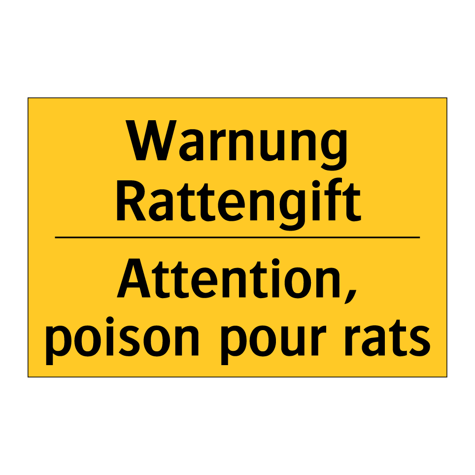 Warnung Rattengift - Attention, poison pour rats
