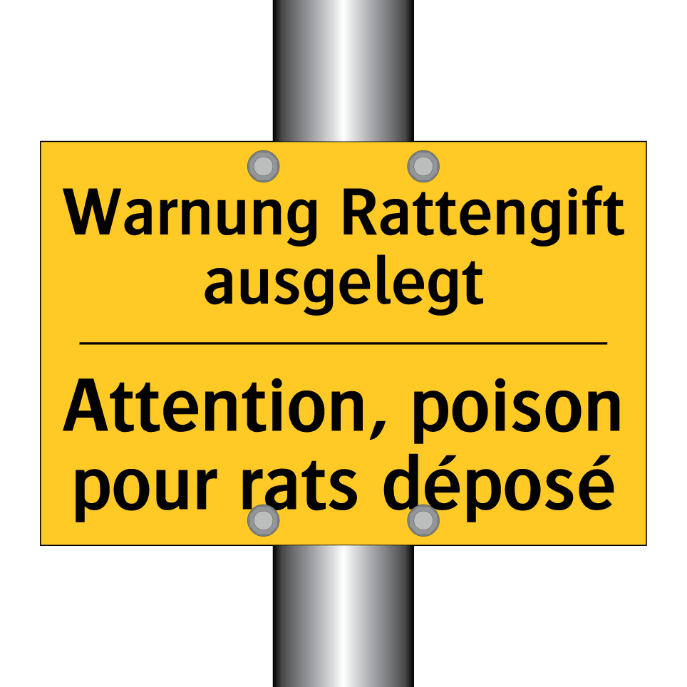 Warnung Rattengift ausgelegt - Attention, poison pour rats déposé /.../