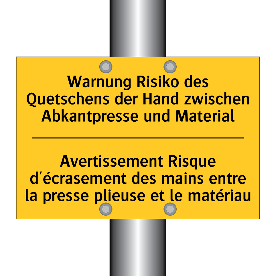Warnung Risiko des Quetschens /.../ - Avertissement Risque d'écrasement /.../