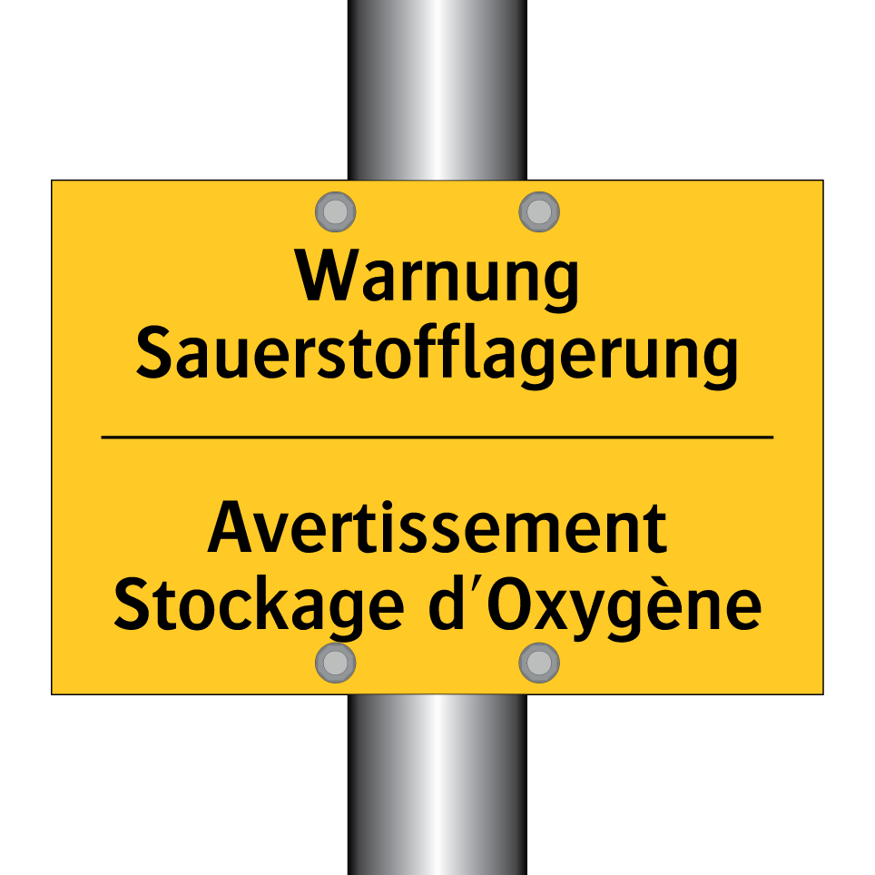 Warnung Sauerstofflagerung - Avertissement Stockage d'Oxygène /.../