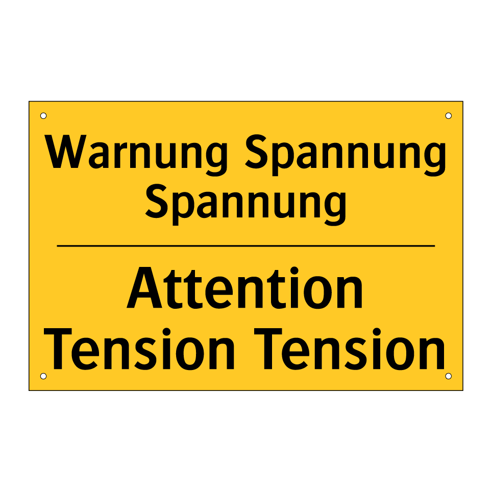 Warnung Spannung Spannung - Attention Tension Tension