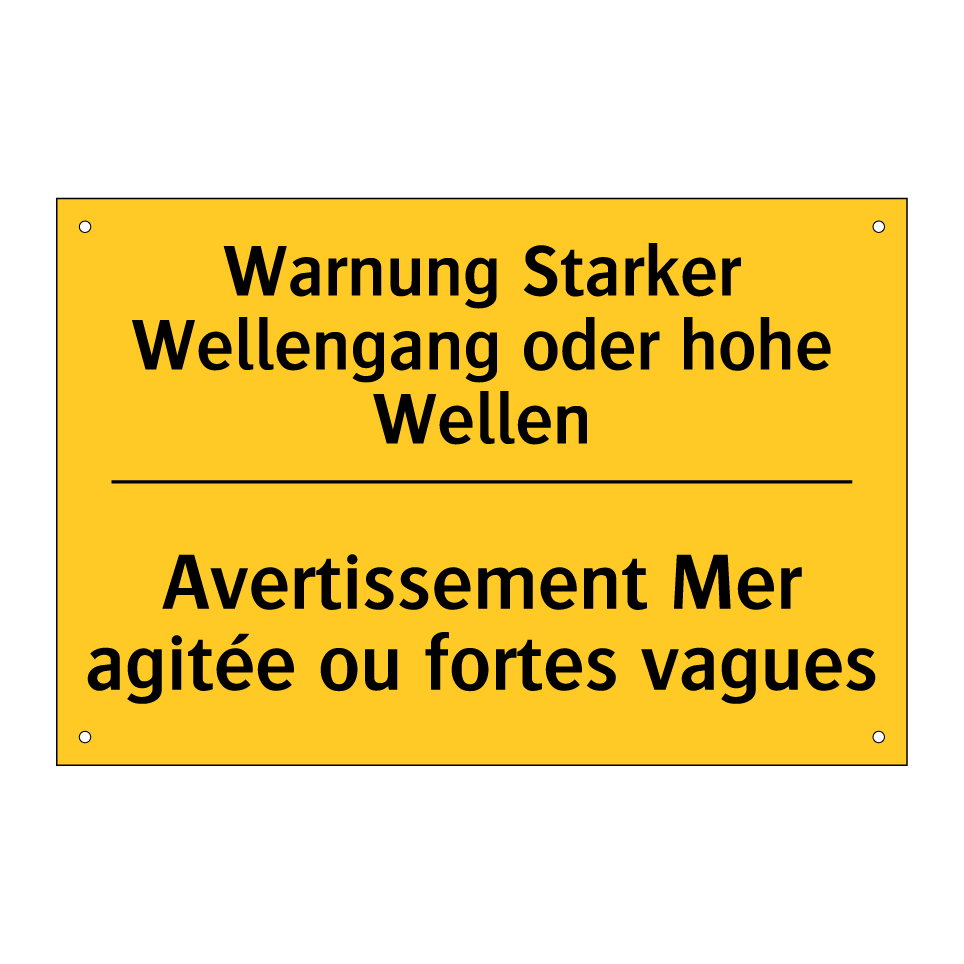 Warnung Starker Wellengang oder /.../ - Avertissement Mer agitée ou fortes /.../