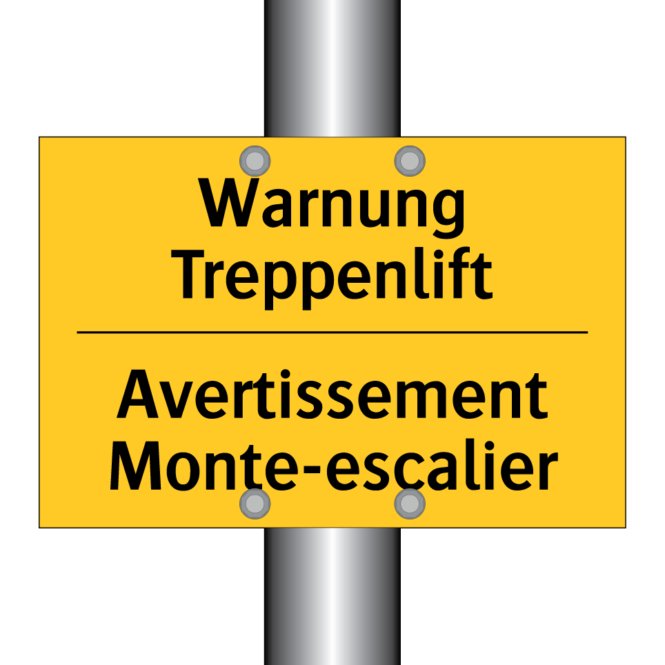 Warnung Treppenlift - Avertissement Monte-escalier