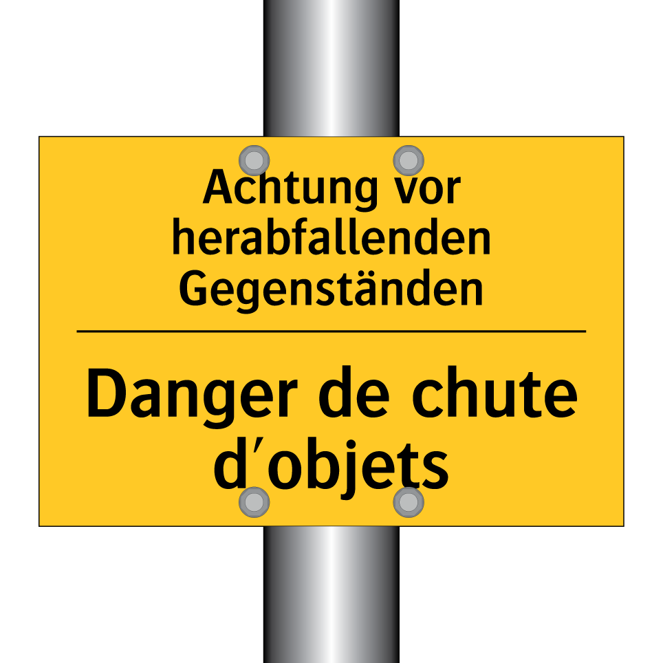 Achtung vor herabfallenden Gegenständen /.../ - Danger de chute d'objets