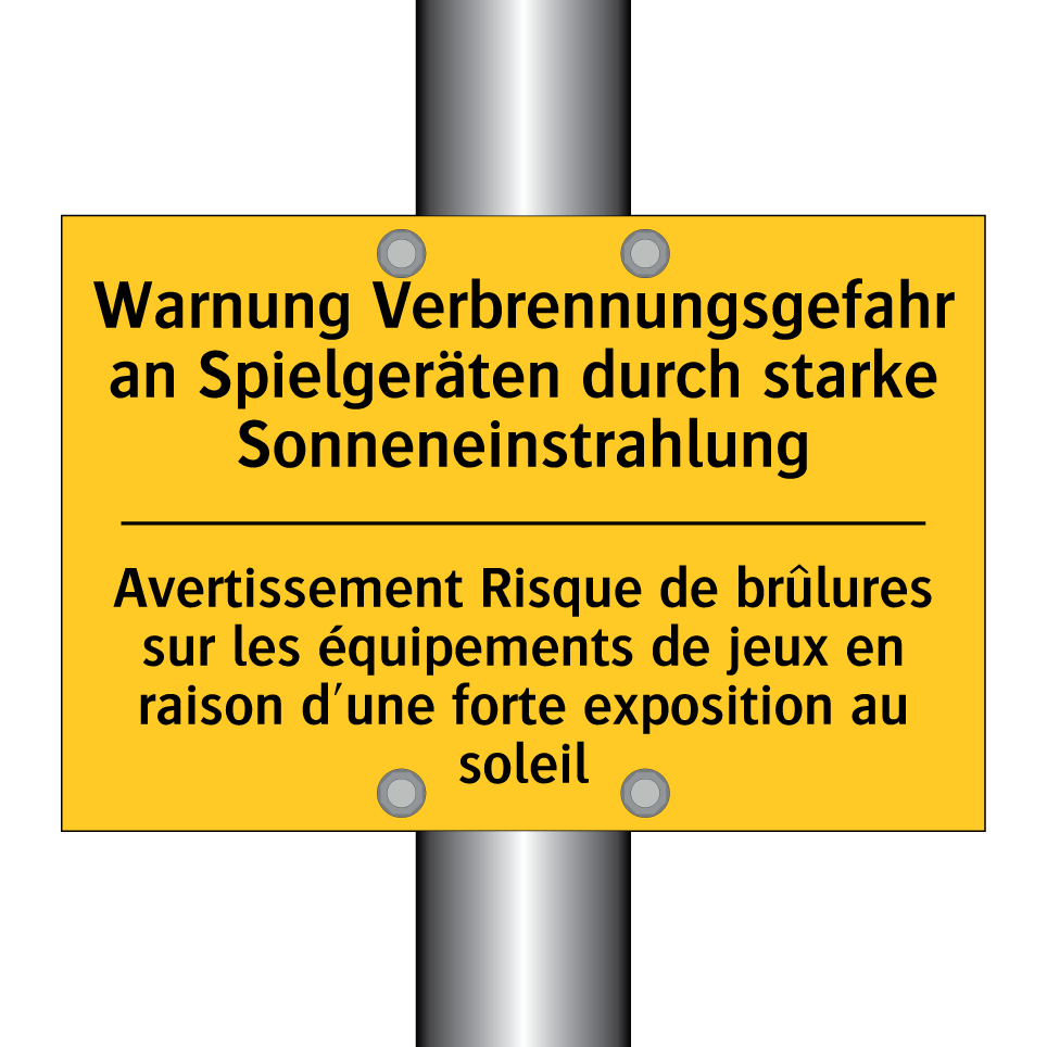 Warnung Verbrennungsgefahr an /.../ - Avertissement Risque de brûlures /.../