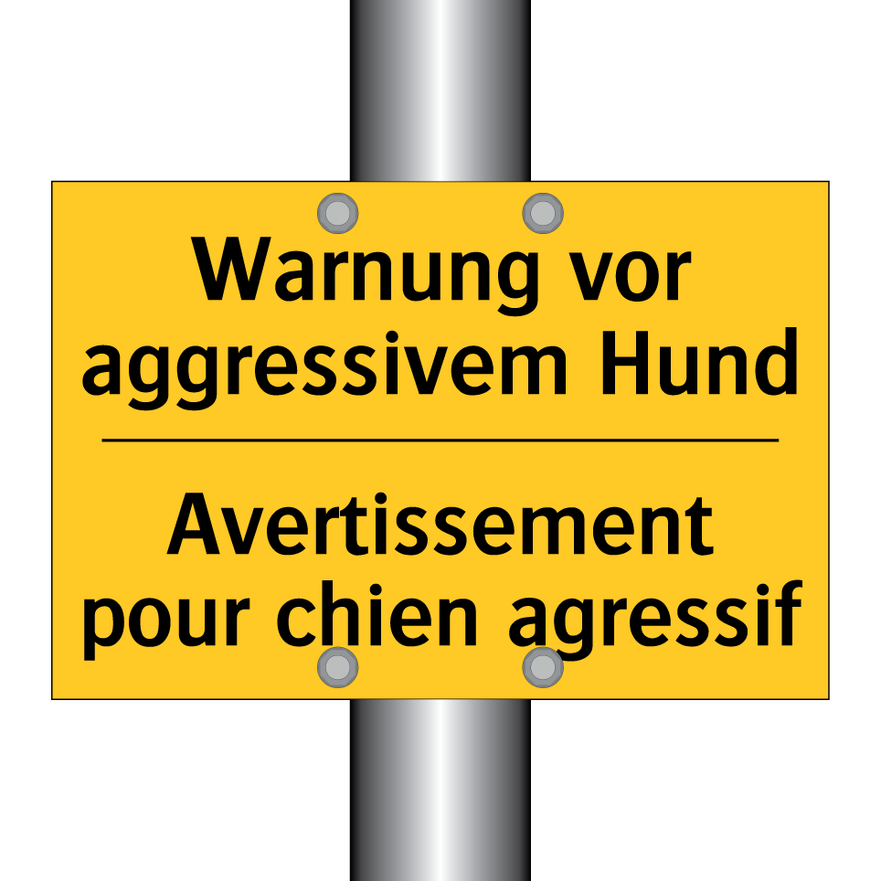 Warnung vor aggressivem Hund - Avertissement pour chien agressif /.../