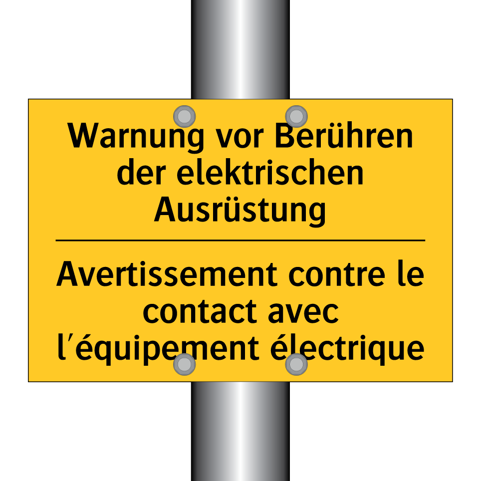 Warnung vor Berühren der elektrischen /.../ - Avertissement contre le contact /.../