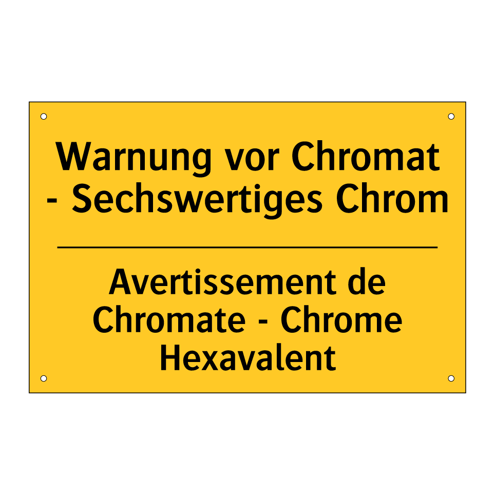 Warnung vor Chromat - Sechswertiges /.../ - Avertissement de Chromate - Chrome /.../