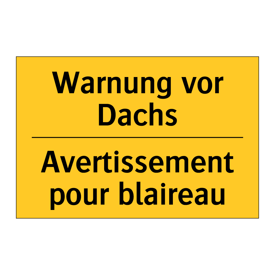 Warnung vor Dachs - Avertissement pour blaireau