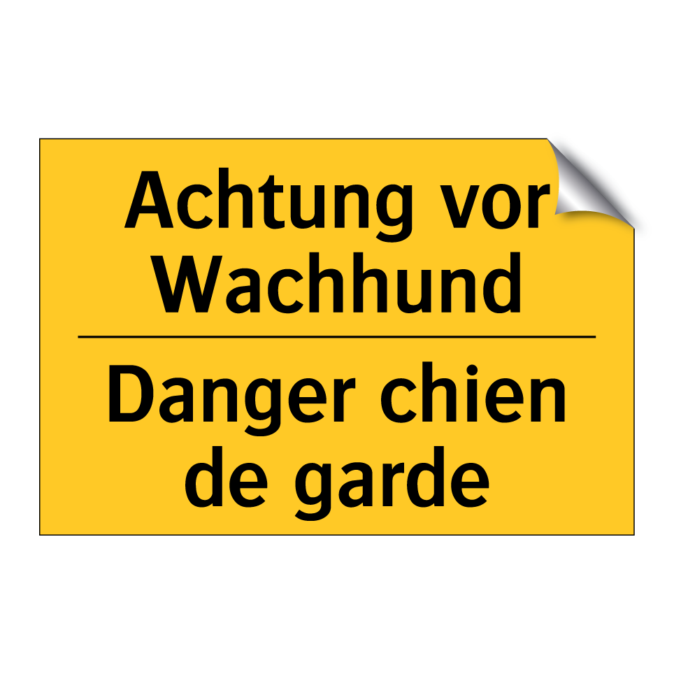 Achtung vor Wachhund - Danger chien de garde