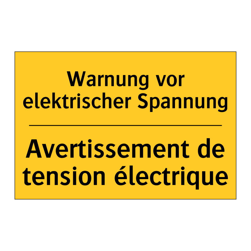 Warnung vor elektrischer Spannung /.../ - Avertissement de tension électrique /.../