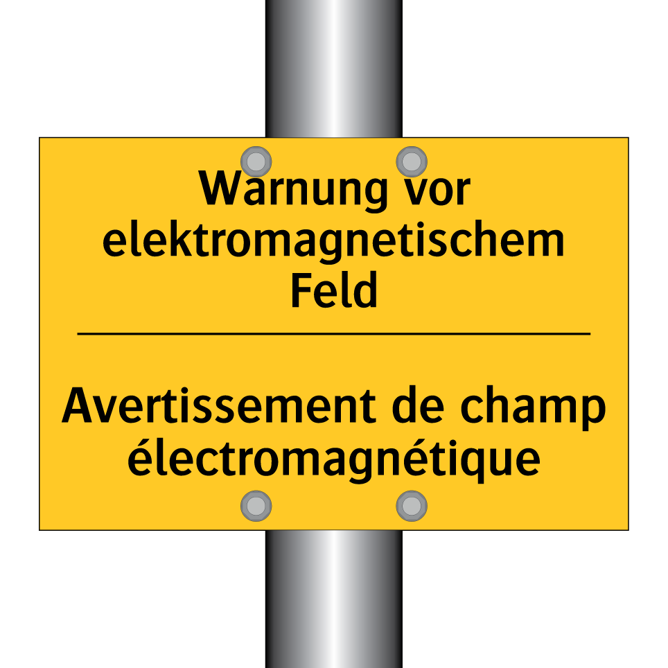 Warnung vor elektromagnetischem /.../ - Avertissement de champ électromagnétique /.../