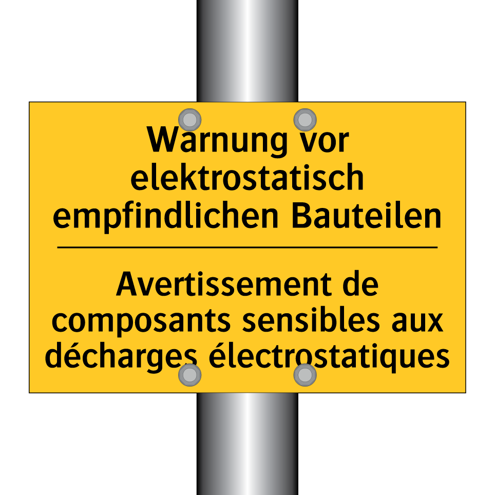 Warnung vor elektrostatisch empfindlichen /.../ - Avertissement de composants sensibles /.../