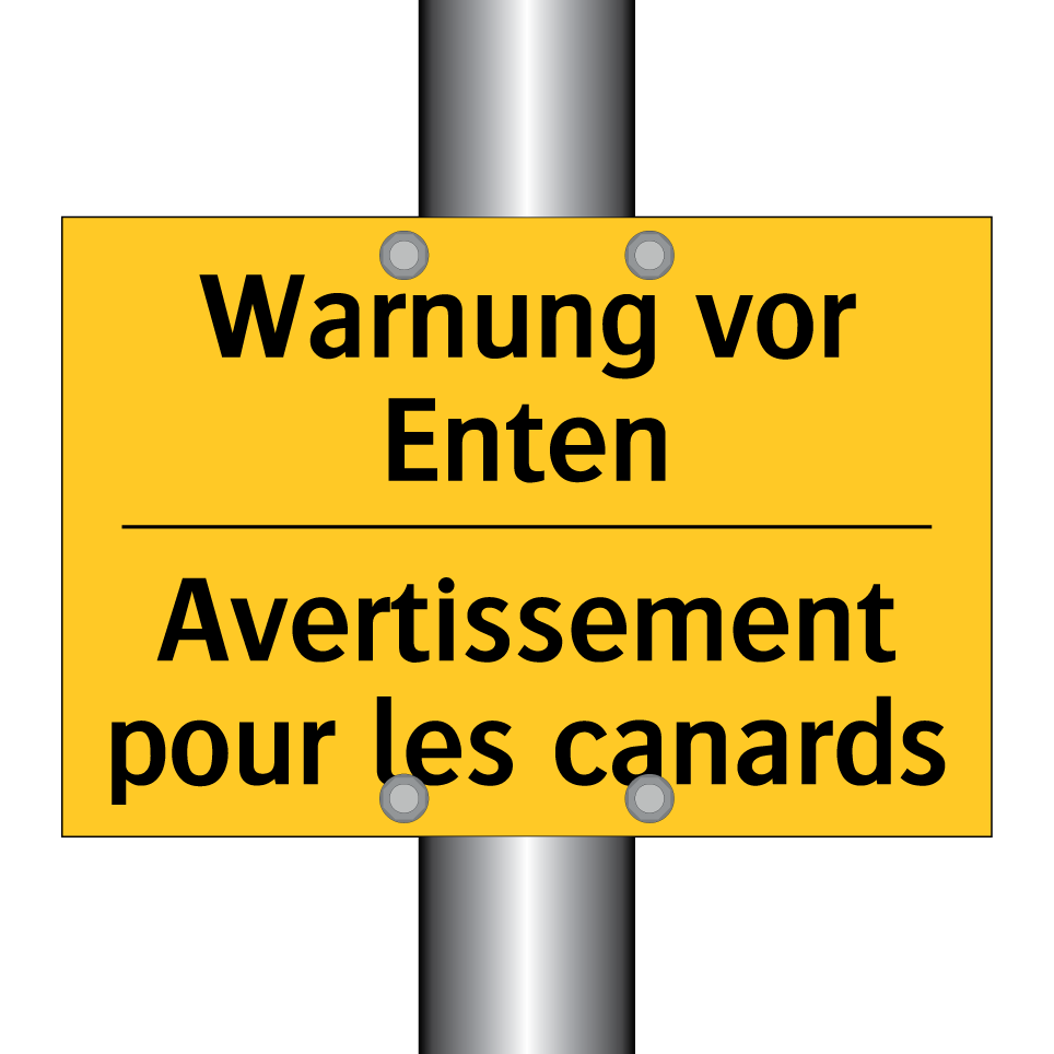 Warnung vor Enten - Avertissement pour les canards