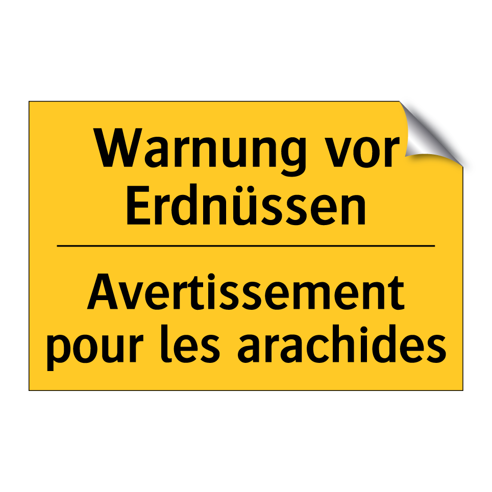 Warnung vor Erdnüssen - Avertissement pour les arachides /.../