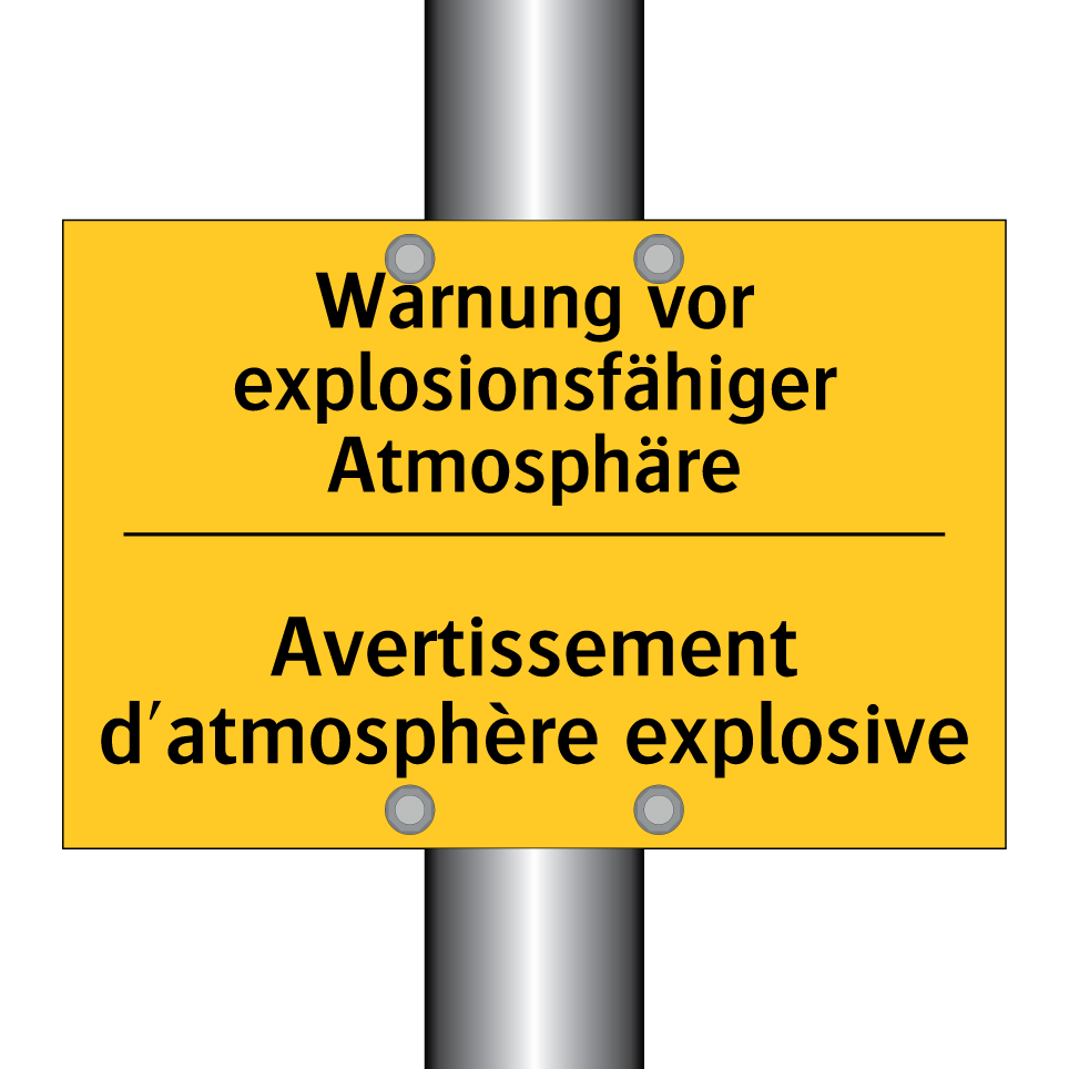 Warnung vor explosionsfähiger /.../ - Avertissement d'atmosphère explosive /.../