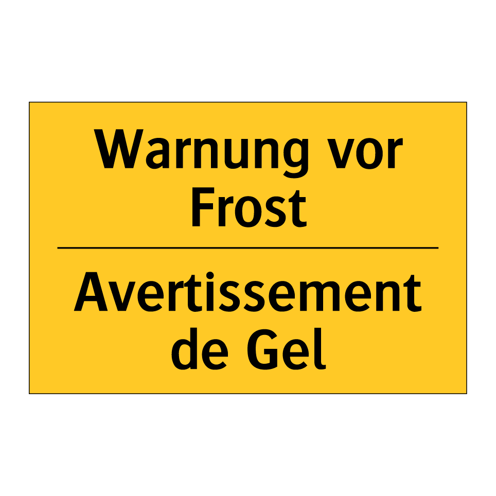 Warnung vor Frost - Avertissement de Gel