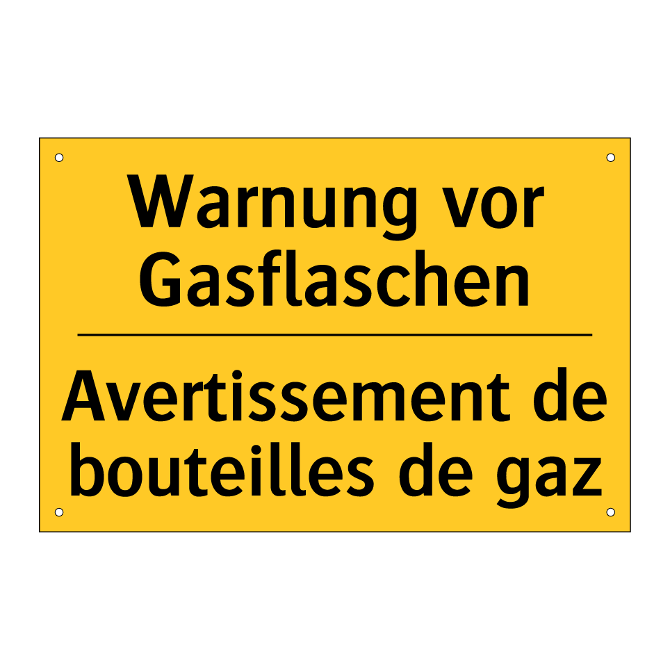 Warnung vor Gasflaschen - Avertissement de bouteilles de /.../