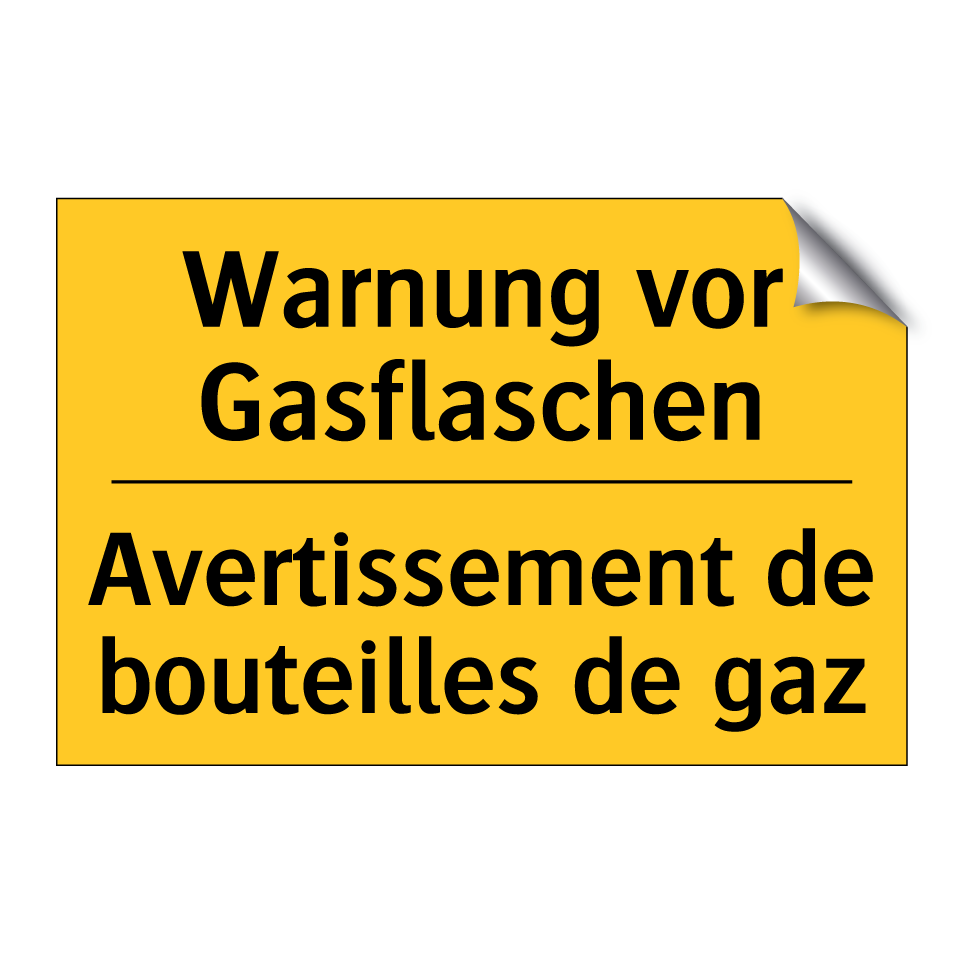 Warnung vor Gasflaschen - Avertissement de bouteilles de /.../