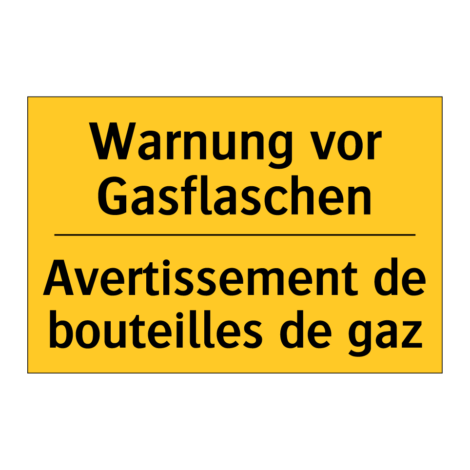 Warnung vor Gasflaschen - Avertissement de bouteilles de /.../
