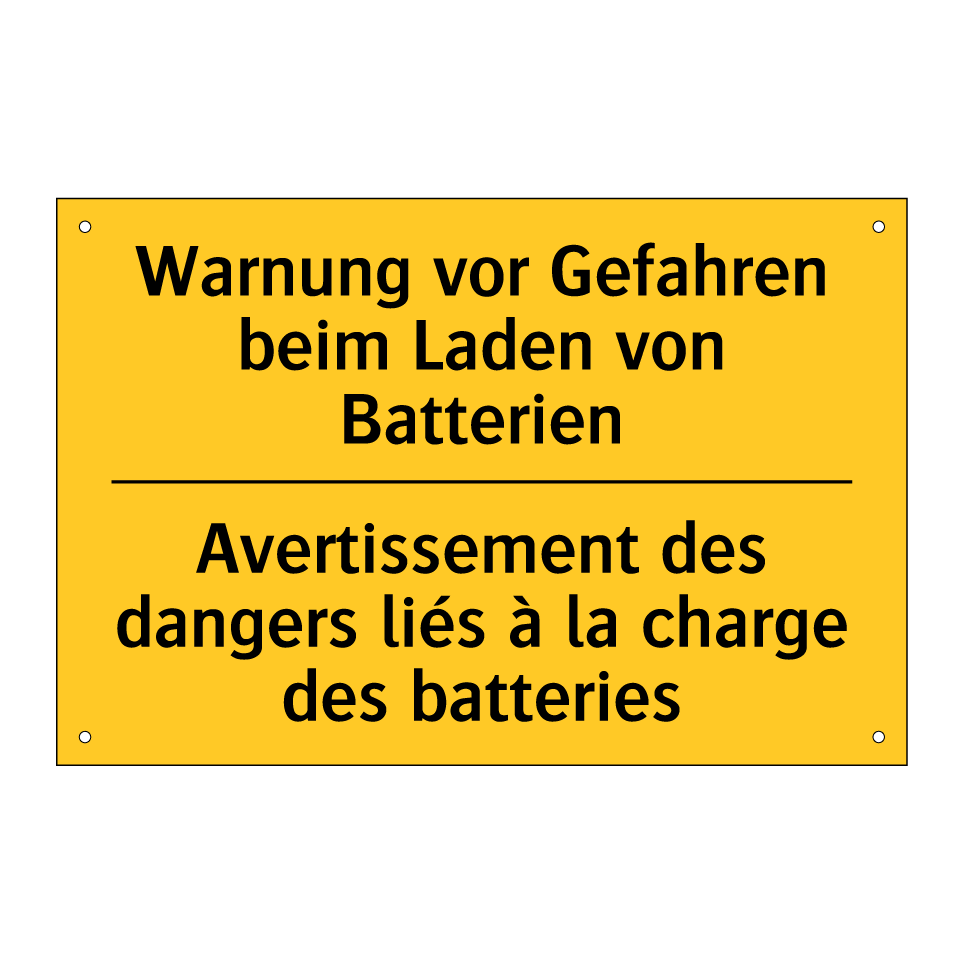 Warnung vor Gefahren beim Laden /.../ - Avertissement des dangers liés /.../