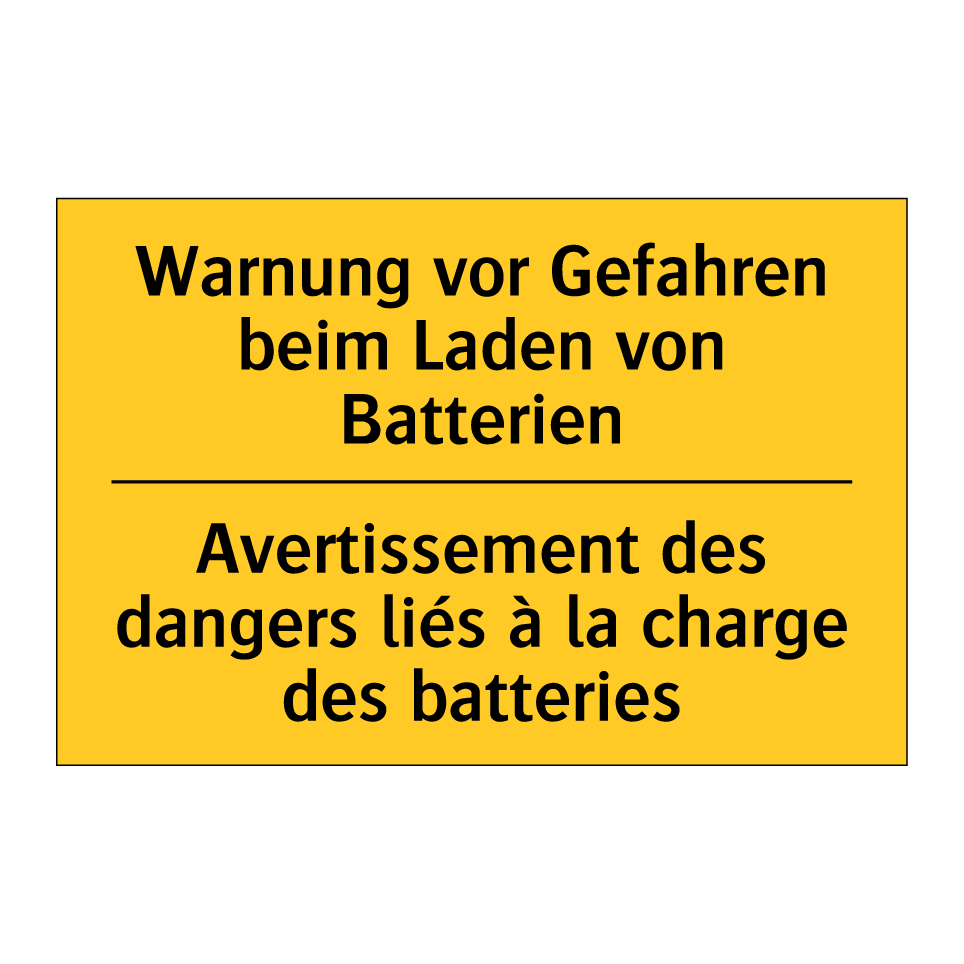 Warnung vor Gefahren beim Laden /.../ - Avertissement des dangers liés /.../