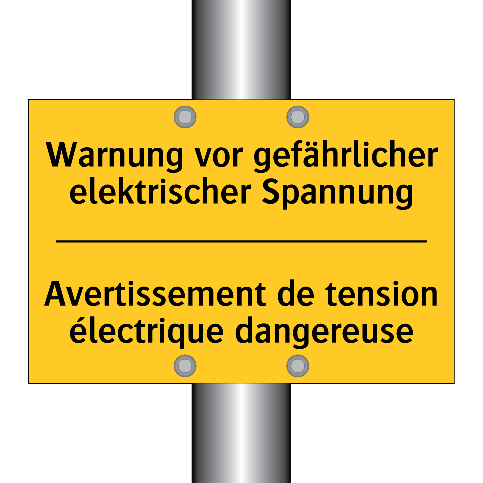 Warnung vor gefährlicher elektrischer /.../ - Avertissement de tension électrique /.../
