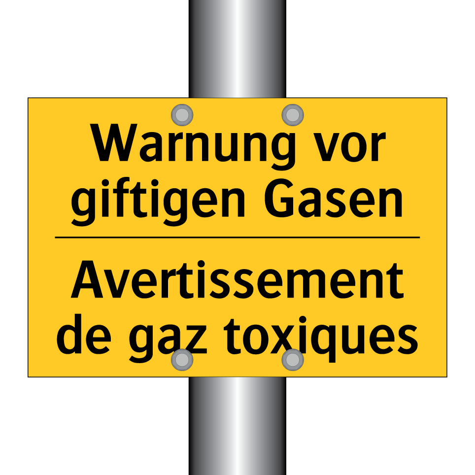 Warnung vor giftigen Gasen - Avertissement de gaz toxiques