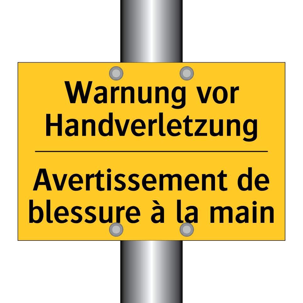 Warnung vor Handverletzung - Avertissement de blessure à la /.../
