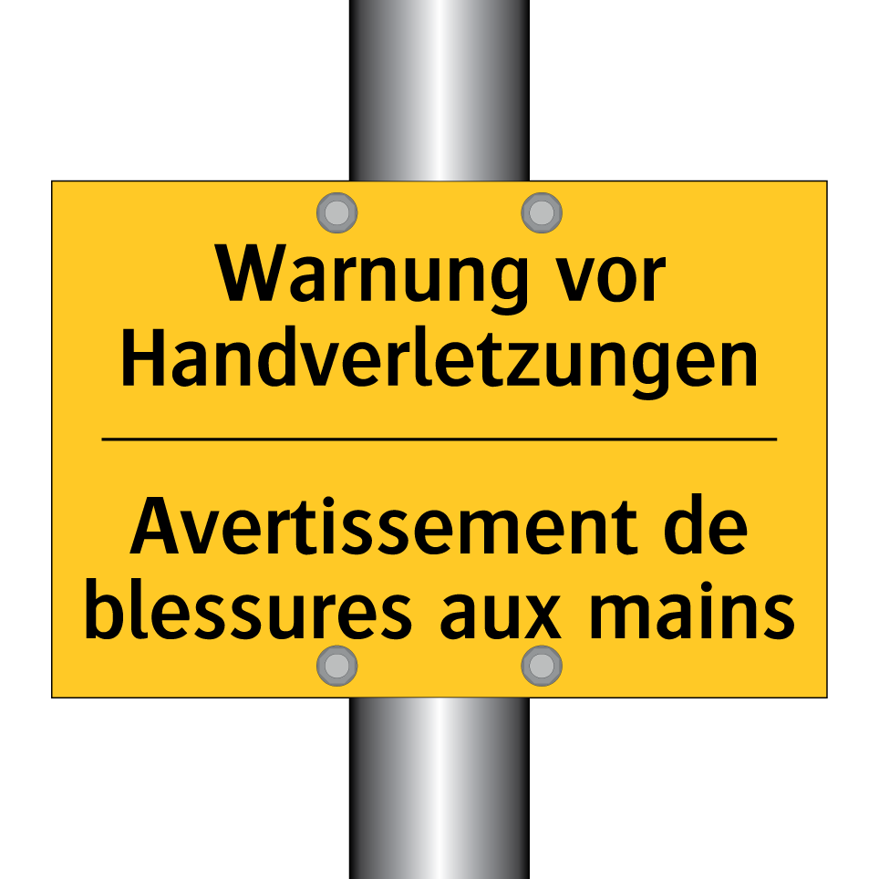 Warnung vor Handverletzungen - Avertissement de blessures aux /.../