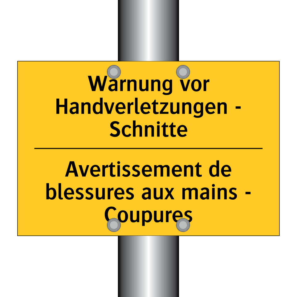 Warnung vor Handverletzungen - /.../ - Avertissement de blessures aux /.../