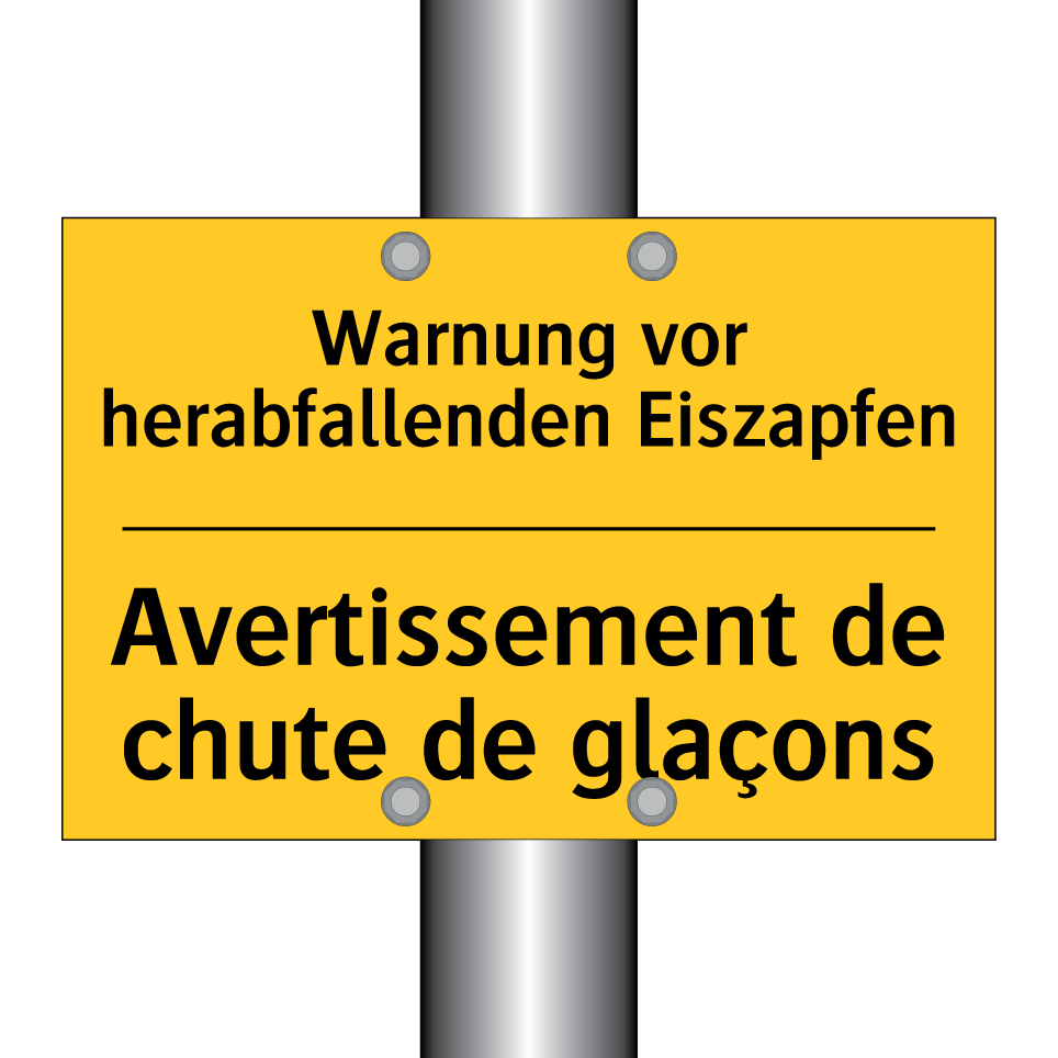 Warnung vor herabfallenden Eiszapfen /.../ - Avertissement de chute de glaçons /.../