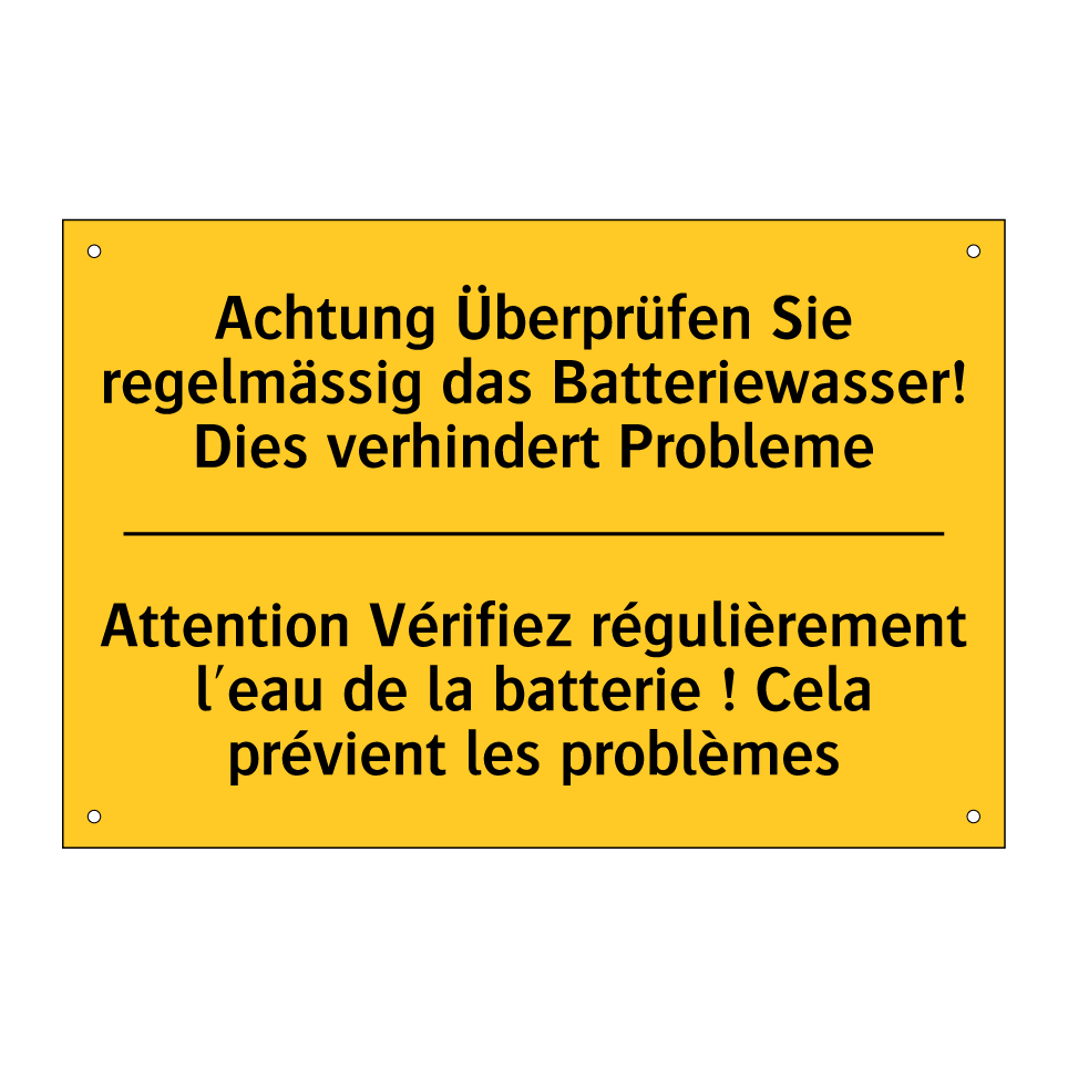 Achtung Überprüfen Sie regelmässig /.../ - Attention Vérifiez régulièrement /.../