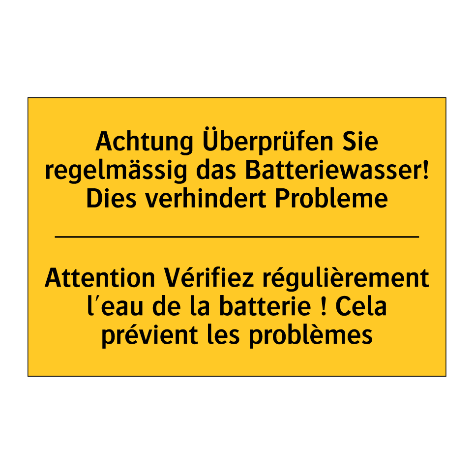 Achtung Überprüfen Sie regelmässig /.../ - Attention Vérifiez régulièrement /.../
