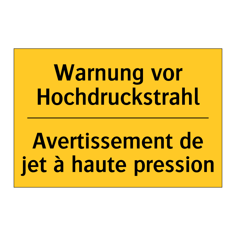 Warnung vor Hochdruckstrahl - Avertissement de jet à haute pression /.../