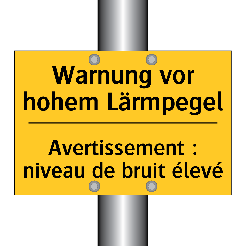Warnung vor hohem Lärmpegel - Avertissement : niveau de bruit /.../